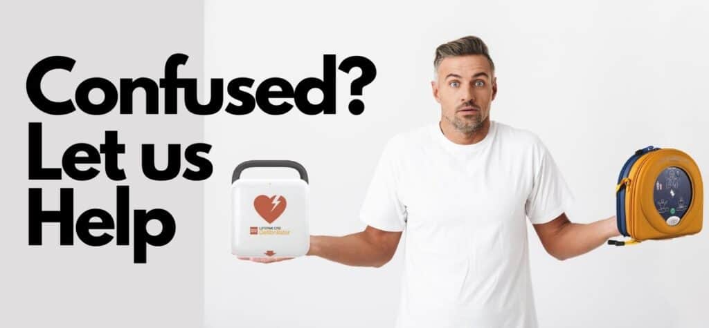 A man is confused which defibrillator he should purchase