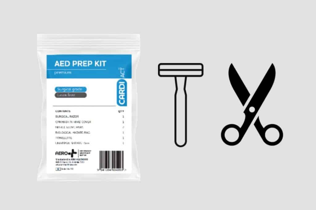 a prep kit shaving razor and scissors