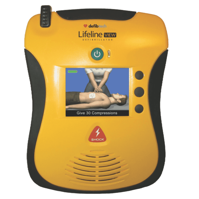 a defibrillator with touch video display