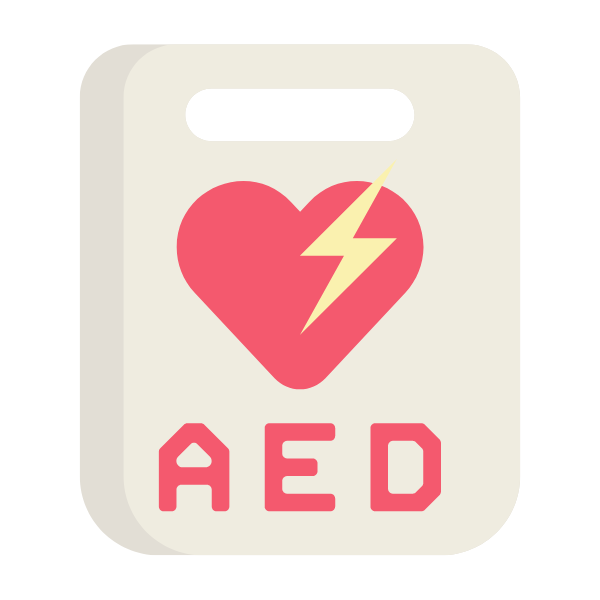 Cartoon Image of an AED
