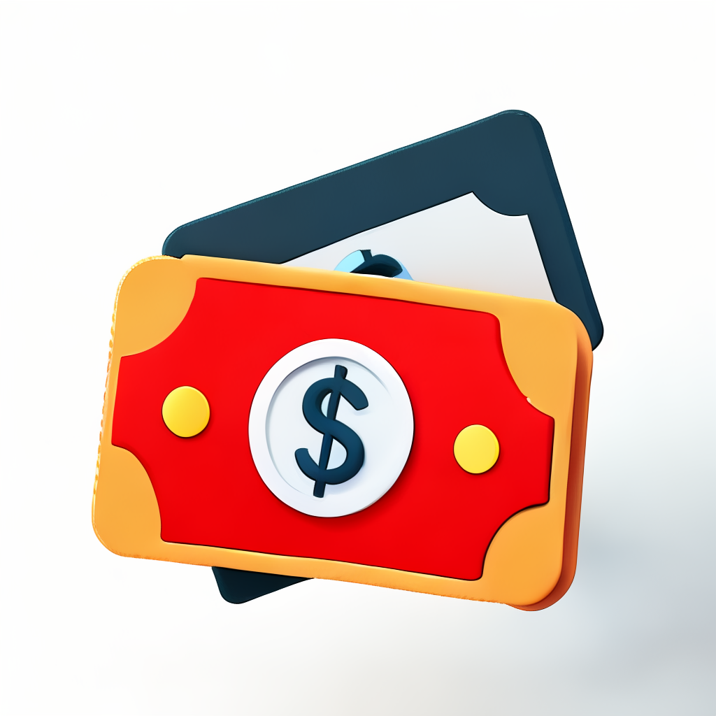 a 3d render of cash