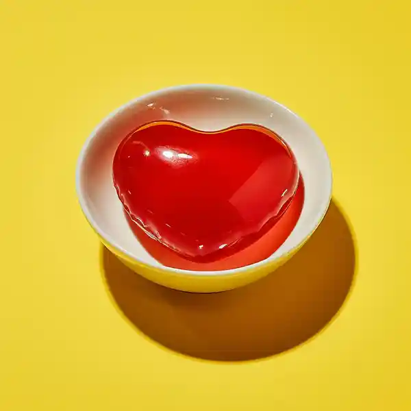 an image of a heart wobbling like a bowl of jelly