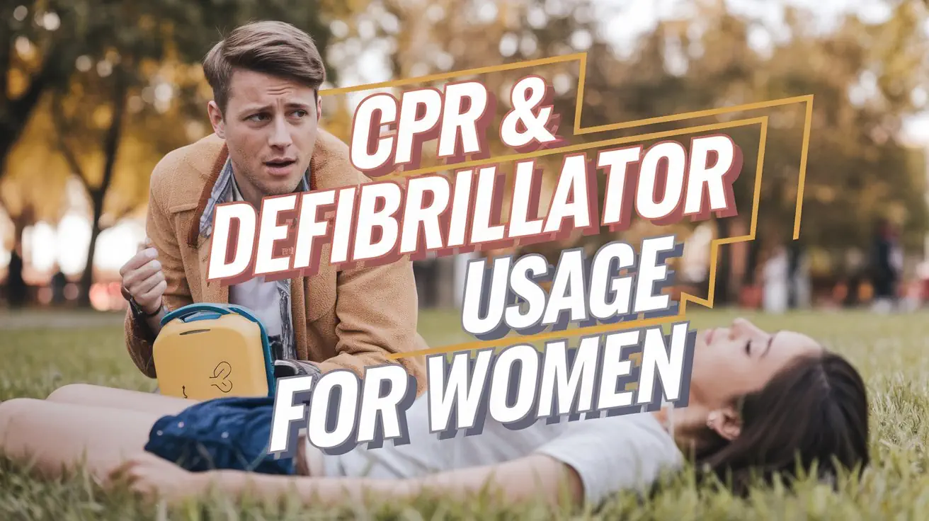 a man prepares to give cpr and use a defib on an unconscious woman